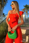 CONJUNTO DE CROPPED C/ BABADO + CALÇA PANTALONA LARANJA PERFECT WAY
