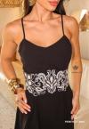 VESTIDO FEMININO MIDI C/CORSET PRETO PERFECT WAY