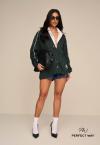 CARDIGAN  RISCA DE GIZ BORD UINDUSTRIAL FEMININO VERDE ESCURO PERFECT WAY