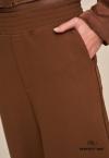 CALÇA COS ELASTICO C/ VIVO EM COURO SINTETICO (PU) FEMININA cacau PERFECT WAY
