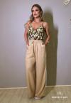CALÇA PANTALONA FEMININA AMARELO VINTAGE PERFECT WAY