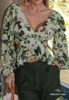 BLUSA ESTAMPADA FEMININA VERDE PERFECT WAY