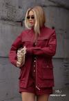 Perfect Way - JAQUETA FEMININA ALONGADA burgundy