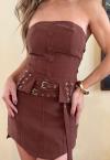 BLUSA SEM ALÇA DET ILHOS FEMININA cacau PERFECT WAY