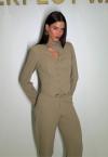 BLAZER C/ TIRA TRANSPASSADA PESCOÇO C/ METAL FEMININO CAQUI PERFECT WAY