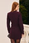 VESTIDO EM CREPE COM CINTO FIVELA METAL ACOMPANHA ECHARPE FEMININO FIGO PERFECT WAY