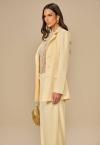 BLAZER C/ RECORTE ABERTURA COSTA FEMIMNINO amarelo PERFECT WAY