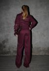 JAQUETA COM BOLSOS UTILITARIO FEMININA burgundy PERFECT WAY