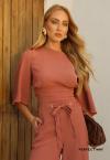 BLUSA CROPPED FEMININA ROSA ENVELHECIDO PERFECT WAY