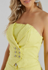 conjunto alfaiataria top + shorts AMARELO PERFECT WAY