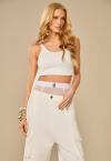 BERMUDA SARUEL C/ BOLSOS UTILITARIOS OFF WHITE PERFECT WAY