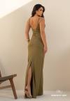 VESTIDO FEMININO LONGO VERDE OLIVA PERFECT WAY