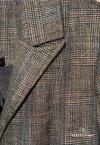 CONJUNTO FEMININO BLAZER + SHORTS SAIA AZUL C/ MARROM PERFECT WAY
