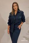 CAMISA UTILITÁRIA FEMININA AZUL MARINHO PERFECT WAY