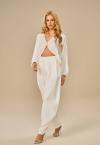CALÇA C/ COS INTERMEDIARIO FEMININA BRANCO PERFECT WAY
