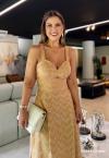 VESTIDO FEMININO MIDI bege PERFECT WAY