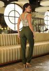 CALÇA FEMININA CORTE RETO VERDE PERFECT WAY