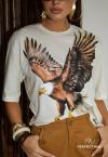 T- SHIRTS  CROPPED OVER FEMININO ESTAMPA OFF WHITE PERFECT WAY