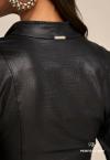 BLUSA  COURO SINTETICO (PU) FEMININA PRETO PERFECT WAY