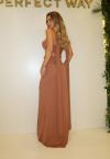VESTIDO DRAPEADO FEMININO AMENDOA PERFECT WAY