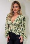 BLUSA ESTAMPADA FEMININA VERDE PERFECT WAY