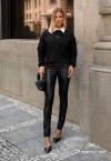 BLUSA CROPPED OVER FEMININA PRETO PERFECT WAY