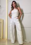CROPPED FEMININO BORDADO 785 OFF WHITE PERFECT WAY
