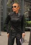 BLUSA COURO SINTETICO (PU) FEMININA PRETO PERFECT WAY