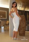 VESTIDO FEMININO MIDI OFF WHITE PERFECT WAY