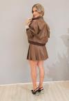 JAQUETA BOMBER  COURO SINTETICO FEMININA cacau PERFECT WAY