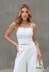 CROPPED FEMININO OFF WHITE PERFECT WAY