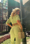 CONJUNTO CAMISA CROPPED + CALÇA ALFAIATARIA VERDE PERFECT WAY