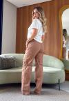 T-SHIRT COM MARTINGALE FIVELA FEMININA MARFIM PERFECT WAY