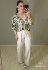 BLUSA ESTAMPADA FEMININA VERDE PERFECT WAY