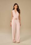 MACACAO ALFAIATARIA C/ CINTO  FIVELA DE METAL ROSA C/ OFF WHITE PERFECT WAY