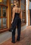CROPPED COM BOJO, GOLA DE PRENDER FEMININO PRETO PERFECT WAY