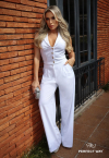 CONJUNTO COLETE + CALÇA COM PREGAS OFF WHITE PERFECT WAY