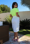 T-SHIRT ESTAMPADA amarelo neon ( cor 205 pig) PERFECT WAY