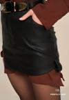 SAIA COURO ( PU) C/ MARTINGALE FEMININA PRETO PERFECT WAY