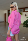 CAMISA FEMININA   ROSA ESCURO PERFECT WAY