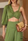 CROPPED FEMININO verde folha PERFECT WAY