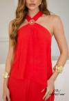 BLUSA FEMININA ASSIMÉTRICA VERMELHO PERFECT WAY