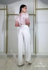 BLUSA FEMININA BEGE C/ MARROM PERFECT WAY
