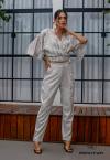BLUSA TRANSPASSADA DE PAETÊ off white PERFECT WAY