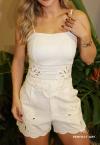 CROPPED FEMININO BORDADO OFF WHITE PERFECT WAY