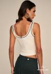 REGATA  CROPPED VIVO BORD INDUSTRIAL FEMININA OFF WHITE C/ VERDE ESCURO PERFECT WAY
