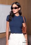 BLUSA TRICO FEMININA AZUL MARINHO PERFECT WAY