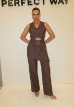 CALÇA COS ALTO DET DE SAIA SOBREPOSTA FEMININO MARROM CAFÉ PERFECT WAY