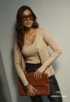 Perfect Way - CONJUNTO FEMININO TRICO  CARDIGAN  + REGATA BEGE