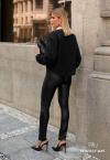 BLUSA CROPPED OVER FEMININA PRETO PERFECT WAY